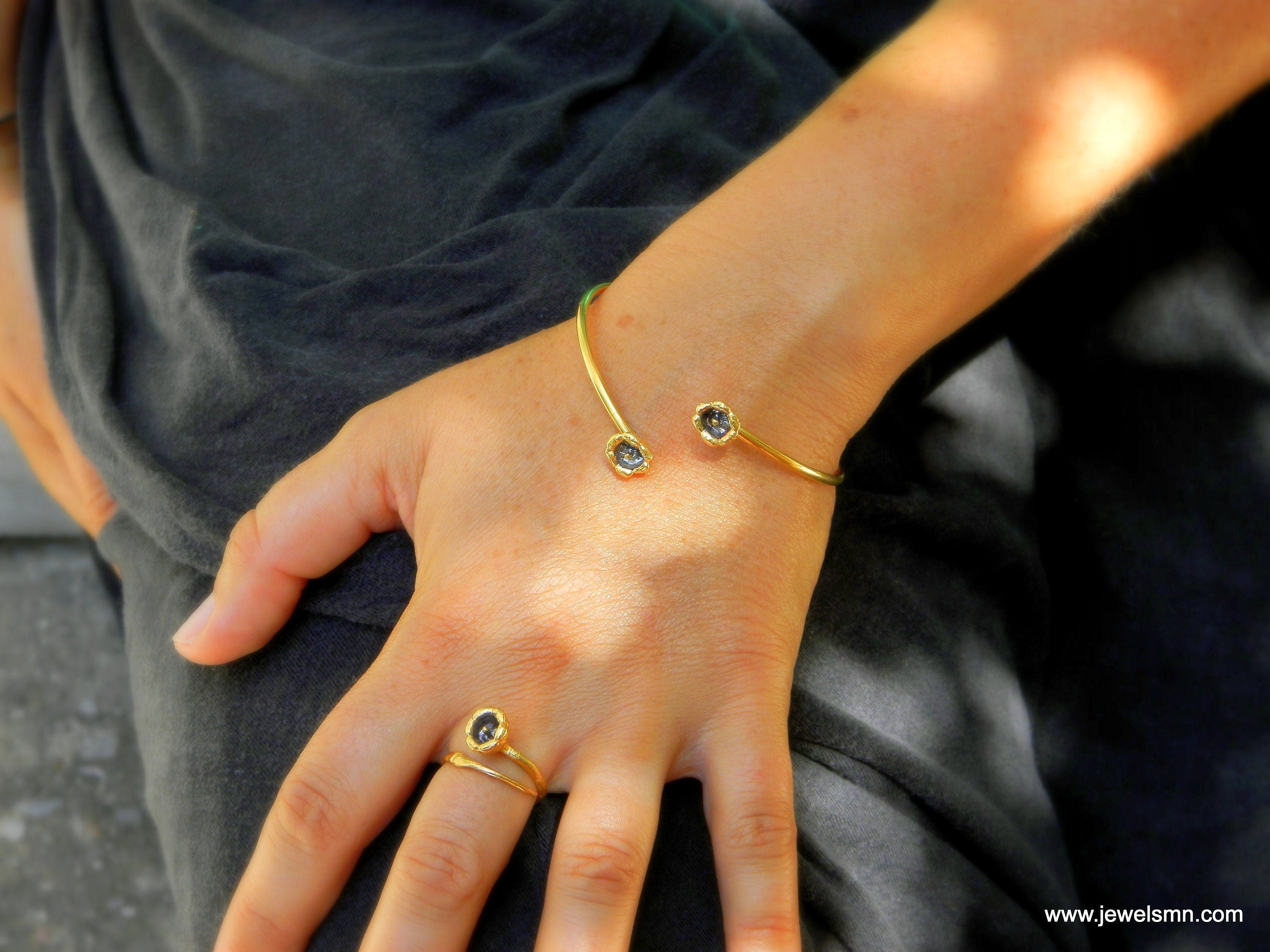 Real Lily of the Valley Gold Ring, Handmade Nature Jewelry, Organic Nature Band, Gift for Purity & Happiness, 14K Gold Plated Sterling Silver 925