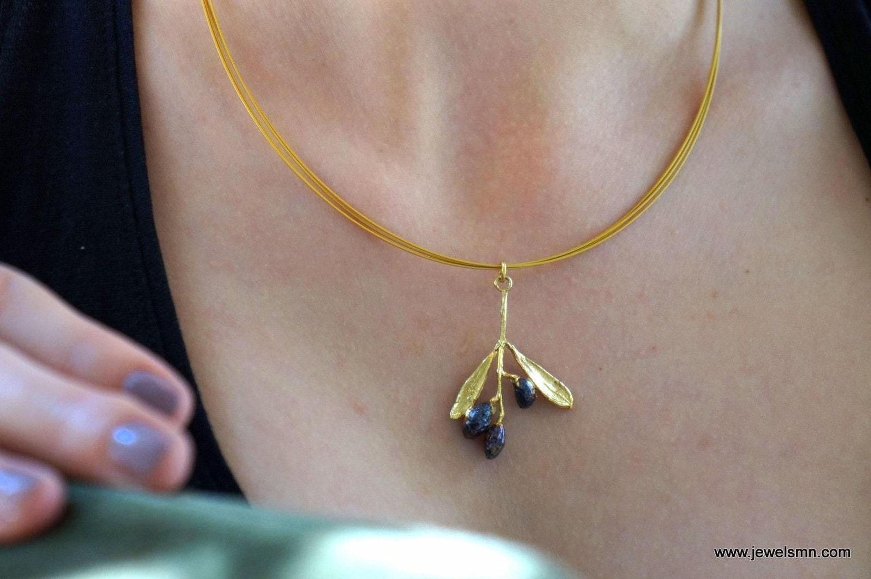 Real Olive Necklace, 14K Gold Plated Brass Pendant, Handmade Minimalist Jewelry Gift, Gift for Women, Nature Inspired Boho Necklace