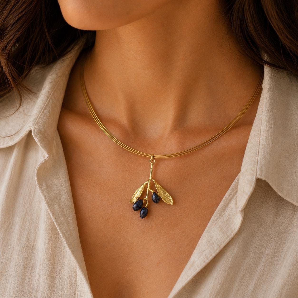 Real Olive Necklace, 14K Gold Plated Brass Pendant, Handmade Minimalist Jewelry Gift, Gift for Women, Nature Inspired Boho Necklace